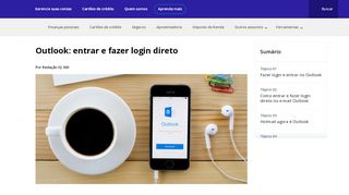 
                            8. Outlook: entrar e fazer login direto - IQ360