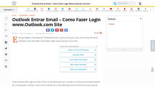 
                            9. Outlook Entrar Email - Como Fazer Login www.Outlook.com Site - Dica
