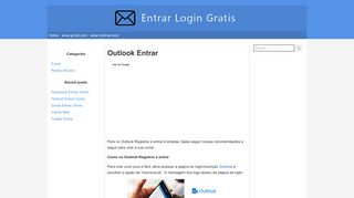 
                            10. Outlook Entrar - Entrar Login Gratis