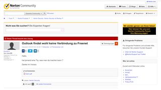 
                            9. Outlook findet wohl keine Verbindung zu Freenet | Norton Community