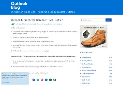 
                            4. Outlook für mehrere Benutzer - Mit Profilen - Outlook Blog