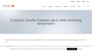 
                            10. Outlook: Große Dateien versenden & empfangen | Frama RMail