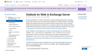 
                            5. Outlook im Web in Exchange Server | Microsoft Docs