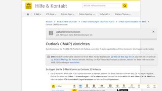 
                            1. Outlook (IMAP) einrichten - WEB.DE Hilfe