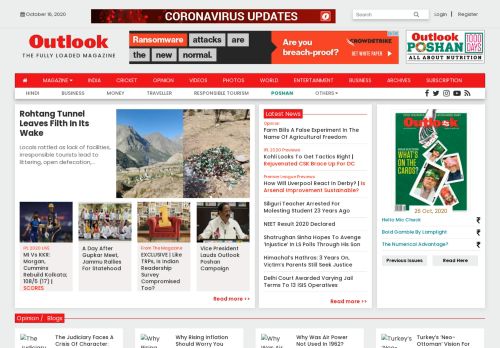 
                            10. Outlook India Magazine: Latest news today, news analysis, opinion on ...