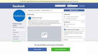
                            12. Outlook iniciar sesion - Inicio | Facebook