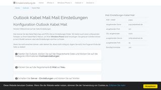 
                            10. Outlook Kabel Mail Mail Einstellungen