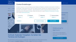 
                            8. Outlook-Kalender freigeben - 1&1 IONOS