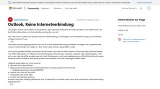 
                            5. Outlook, Keine Internetverbindung - Microsoft Community