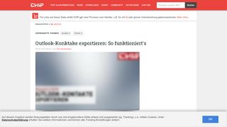 
                            6. Outlook-Konktake exportieren: So funktioniert's - CHIP