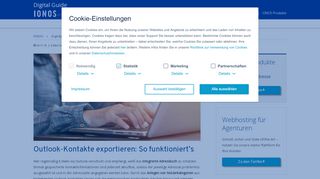 
                            5. Outlook-Kontakte: So exportieren Sie Ihr Adressbuch - 1&1 IONOS