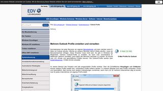 
                            6. Outlook Konto: Mehrere Outlook Profile einrichten - EDV-Lehrgang.de