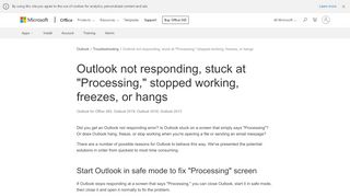 
                            13. Outlook not responding, stuck at 