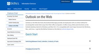
                            9. Outlook on the Web | Accessing Your Email | Employee ...
