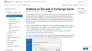 
                            5. Outlook on the web in Exchange Server | Microsoft Docs