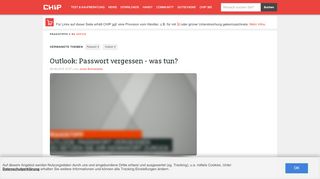 
                            9. Outlook: Passwort vergessen - was tun? - CHIP