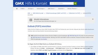 
                            9. Outlook (POP3) einrichten - GMX Hilfe