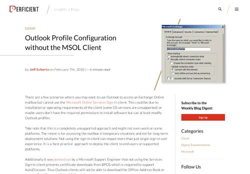 
                            11. Outlook Profile Configuration without the MSOL Client - Perficient ...