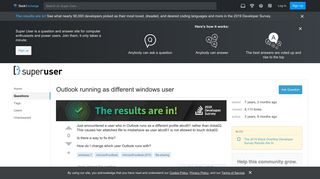 
                            6. Outlook running as different windows user - Super User