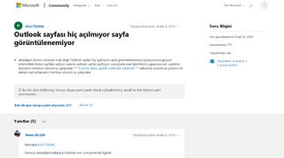 
                            1. Outlook sayfası hiç açılmıyor sayfa - Microsoft Community