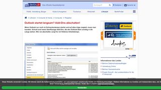 
                            10. Outlook startet langsam? Add-Ons abschalten! – Berlin.de