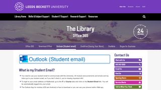 
                            5. Outlook (Student email) - Office 365 - The Library at Leeds Beckett ...