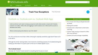 
                            12. Outlook vs. Outlook.com vs. Outlook Web App - MSOutlook.info