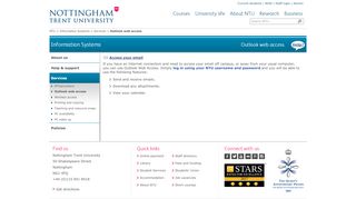 
                            2. Outlook web access - Information Systems - Nottingham Trent ...