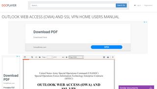 
                            5. OUTLOOK WEB ACCESS (OWA) AND SSL VPN HOME USERS ...