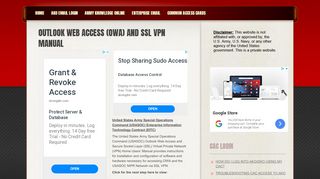 
                            7. OUTLOOK WEB ACCESS (OWA) AND SSL VPN MANUAL ...