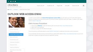
                            6. Outlook Web Access (OWA) - DoDEA
