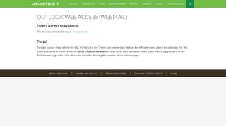 
                            5. Outlook Web Access (Webmail) | VERMONT TECH IT