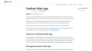 
                            11. Outlook Web App: Exchange 2013 Help | Microsoft Docs