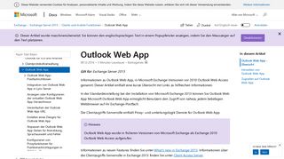 
                            1. Outlook Web App: Hilfe zu Exchange 2013 | Microsoft Docs