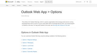 
                            10. Outlook Web App Light > Options - Outlook - Office Support - Office 365