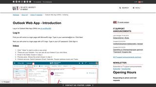 
                            5. Outlook Web App (OWA) - Innføring | UiT