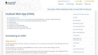 
                            7. Outlook Web App (OWA) – Universität Innsbruck