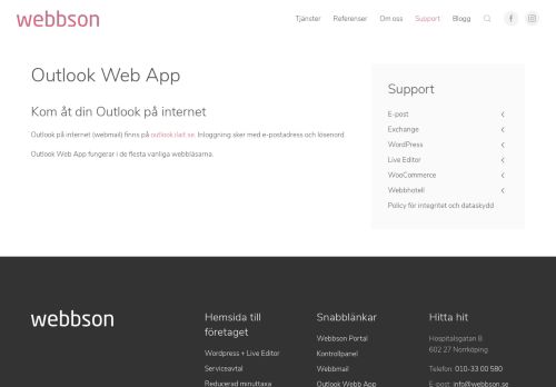 
                            2. Outlook Web App – Webbson