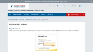 
                            12. Outlook Web App (Webmail) - Regionales Hochschulrechenzentrum ...