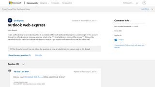 
                            2. outlook web express - Microsoft Community