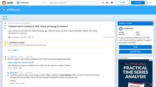 
                            13. Outlook won't connect to 365. Stuck on trying to connect ...