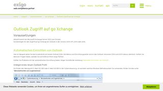 
                            7. Outlook Zugriff auf go Xchange - exigo