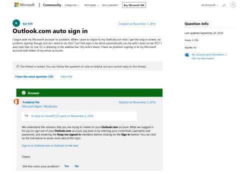 
                            4. Outlook.com auto sign in - Microsoft Community