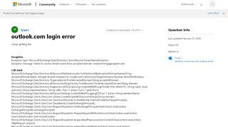 
                            2. outlook.com login error - Microsoft Community