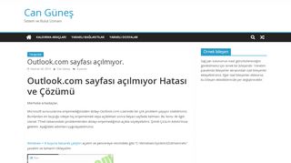 
                            2. Outlook.com sayfası açılmıyor. | Can Güneş