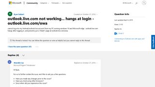 
                            1. outlook.live.com not working... hangs at login - - Microsoft Community