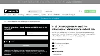 
                            5. Outnorth nyhetsbrev - Anmäl dig idag och få 20% rabatt på ditt nästa ...