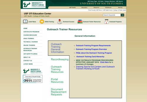 
                            9. Outreach Trainer Resources - USF OSHA Training Institute ...
