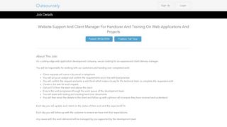 
                            5. Outsourcely Job - Website Support And Client Manager For ...