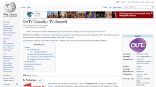
                            12. OutTV (Canada) - Wikipedia